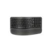 Logitech Wave Keys Teclado Inalambrico Ondulado - Indicadores Luminosos - Patas Ajustables - Autonomia hasta 36 Meses - Reposa Muñecas Acolchado