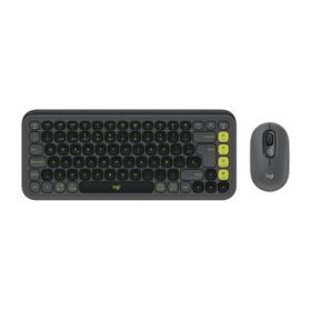 Logitech Pop Icon Combo Pack Inalambrico Teclado Multimedia + Raton - Bluetooth - Autonomia Teclado 36 Meses - Raton 24 Meses - Color Grafito y Verde