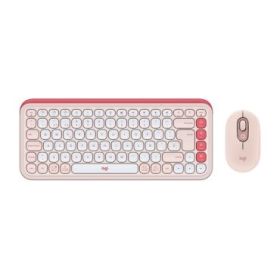 Logitech Pop Icon Combo Pack Inalambrico Teclado Multimedia + Raton - Bluetooth - Autonomia Teclado 36 Meses - Raton 24 Meses - Color Rosa y Blanco