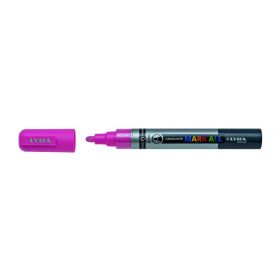 Lyra Mark All Rotulador Permanente - Multisuperficie - Punta Redonda - 2mm - Color Rosa