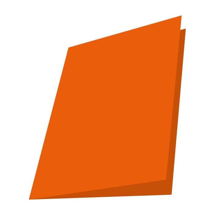 Mariola Pack de 50 Subcarpetas de Cartulina 180gr - Formato Folio - Ranura para Fastener - Color Naranja