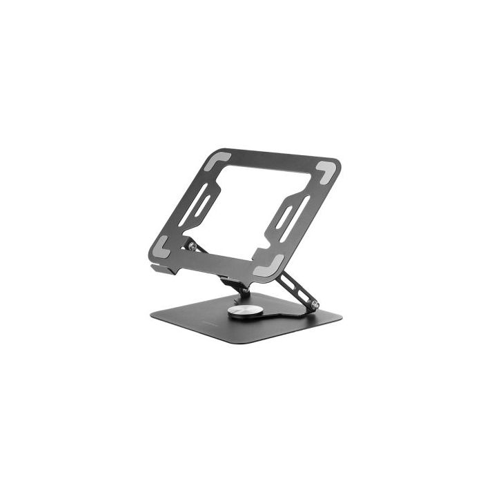 Mars Gaming MA-RSN Soporte de Sobremesa para Portatiles y Tablets hasta 17" - Ajustable en Altura - Rotacion 360º - Inclinacion hasta 180º - 260x225x38mm - Color Acero