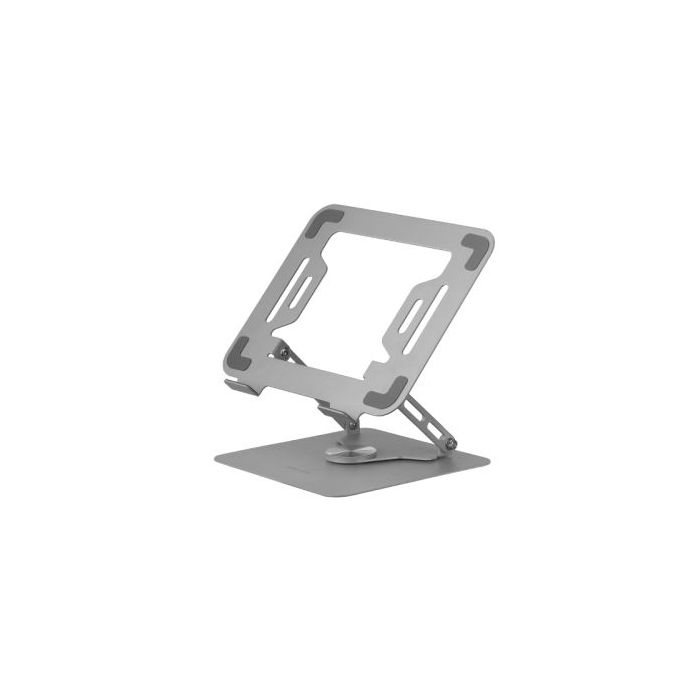 Mars Gaming MA-RSN Soporte de Sobremesa para Portatiles y Tablets hasta 17" - Ajustable en Altura - Rotacion 360º - Inclinacion hasta 180º - 260x225x38mm - Color Plata
