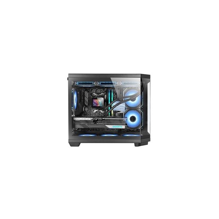 Mars Gaming MC-3TCOREM Minitorre Ultracompacta - Soporte MicroATX/Mini-ITX - Triple Cristal Templado - Doble Camara - 5 Ranuras de Expansion - 435x287x370mm - Color Negro