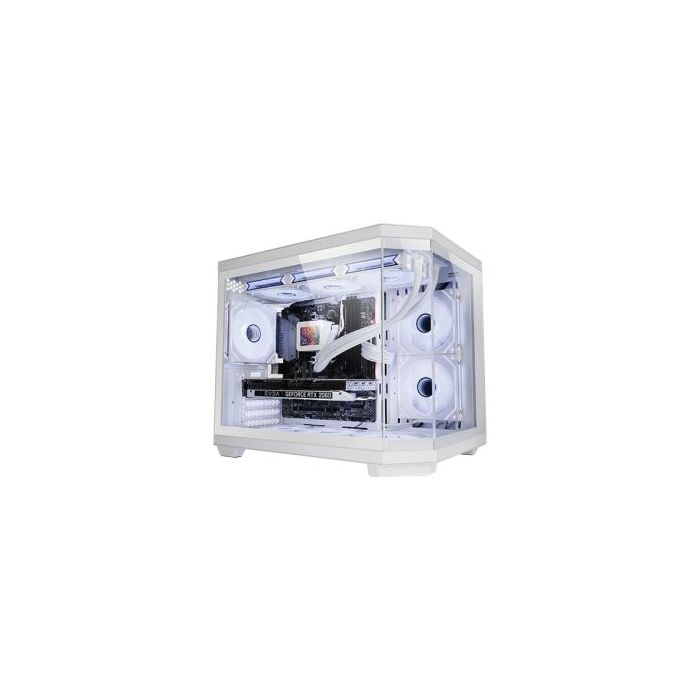 Mars Gaming MC-3TCOREM Minitorre Ultracompacta - Soporte MicroATX/Mini-ITX - Triple Cristal Templado - Doble Camara - 5 Ranuras de Expansion - 435x287x370mm - Color Blanco