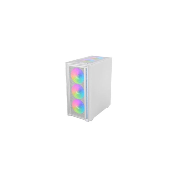 Mars Gaming MC-AIR Caja Torre ATX - 4 Ventiladores de 120mm FRGB - Rejilla Frontal Metalica - Doble Camara - 7 Ranuras de Expansion - Color Blanco