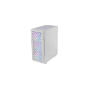 Mars Gaming MC-GEO Caja Torre ATX - 4 Ventiladores de 120mm FRGB - Rejilla Frontal Metalica - Doble Camara - 7 Ranuras de Expansion - Color Blanco