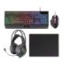 Mars Gaming MCP124PRO Combo Pack Gaming 4en1 - Teclado Hibrido H-Mech - Disposicion QWERTY ES - Raton 3200dpi - Alfombrilla Nanotextil - Color Negro