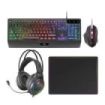 Mars Gaming MCP124PRO Combo Pack Gaming 4en1 - Teclado Hibrido H-Mech - Disposicion QWERTY ES - Raton 3200dpi - Alfombrilla Nanotextil - Color Negro