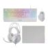 Mars Gaming MCP124PRO Combo Pack Gaming 4en1 - Teclado Hibrido H-Mech - Disposicion QWERTY ES - Raton 3200dpi - Alfombrilla Nanotextil - Color Blanco