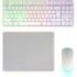 Mars Gaming MCPWTKL Combo Pack Gaming 3en1 - Teclado Hibrido H-Mech Formato TKL - Disposicion Internacional QWERTY US - Raton 3200dpi - Switches HUANO - Color Blanco