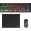 Mars Gaming MCPWX Combo Pack Gaming 3en1 - Teclado Hibrido H-Mech - Disposicion Francesa AZERTY FR - Raton 3200dpi - Switches HUANO - Color Negro