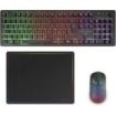 Mars Gaming MCPWX Combo Pack Gaming 3en1 - Teclado Hibrido H-Mech - Disposicion Italiana QWERTY IT - Raton 3200dpi - Switches HUANO - Color Negro