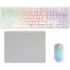 Mars Gaming MCPWX Combo Pack Gaming 3en1 - Teclado Hibrido H-Mech - Disposicion Italiana QWERTY IT - Raton 3200dpi - Switches HUANO - Color Blanco