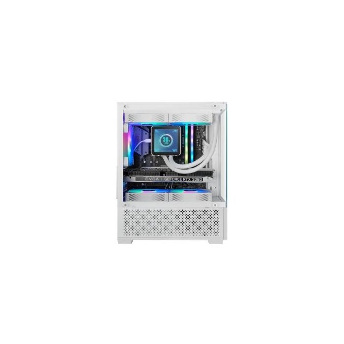 Mars Gaming MC-SE2 Caja Torre ATX - Ventilador de 120mm FRGB Integrado - Cristal Templado sin Marco - Doble Camara - 5 Ranuras de Expansion - 388x197x304mm - Color Blanco