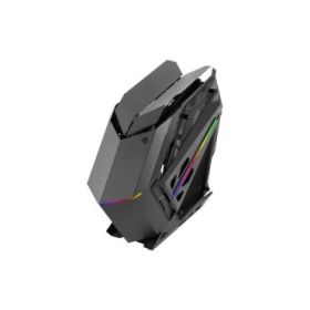 Mars Gaming MC-TITAN Caja Torre ATX - Ventanas Laterales de Cristal Templado - Iluminacion ARGB - Hub de Iluminacion con Mando a Distancia - 7 Ranuras de Expansion - Color Negro