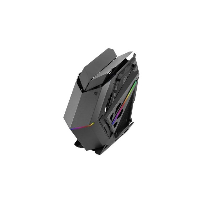 Mars Gaming MC-TITAN Caja Torre ATX - Ventanas Laterales de Cristal Templado - Iluminacion ARGB - Hub de Iluminacion con Mando a Distancia - 7 Ranuras de Expansion - Color Negro