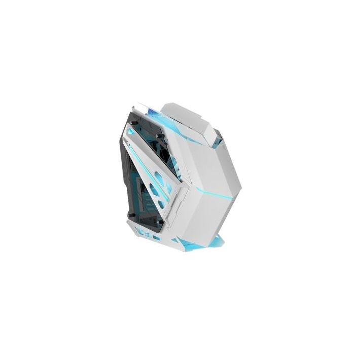 Mars Gaming MC-TITAN Caja Torre ATX - Ventanas Laterales de Cristal Templado - Iluminacion ARGB - Hub de Iluminacion con Mando a Distancia - 7 Ranuras de Expansion - Color Blanco