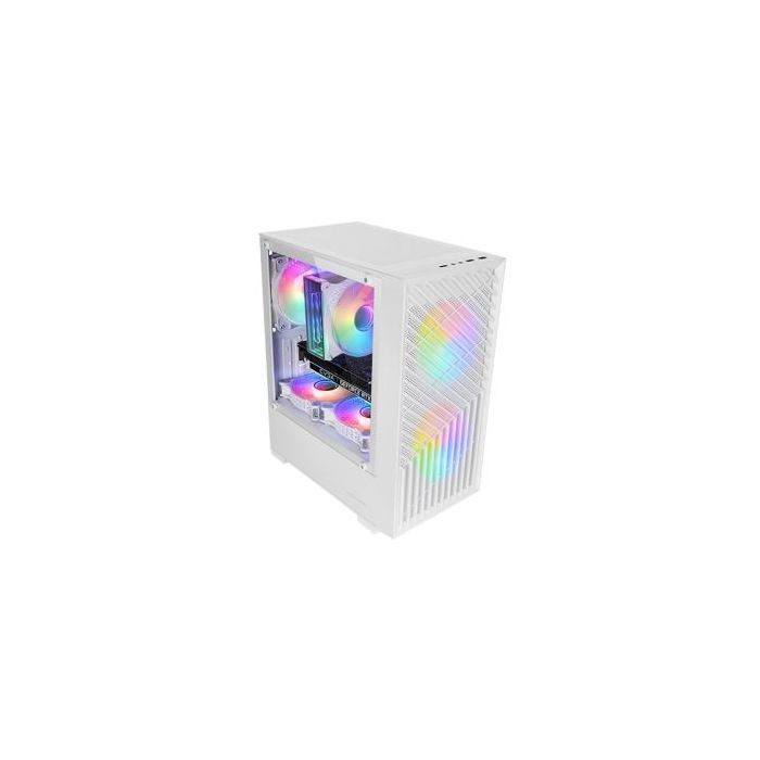 Mars Gaming MC-VORTEX Minitorre Ultracompacta - 3 Ventiladores de 120mm FRGB - Soporte MicroATX/Mini-ITX - Doble Camara - 7 Ranuras de Expansion - Color Blanco