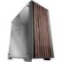 Mars Gaming MC-WOODC Caja Torre ATX - Ventilador FDB de 120mm - Panel de Cristal Cromado - Soporta Refrigeracion Liquida hasta 360mm - 7 Ranuras de Expansion - Acabado en Madera - Color Negro