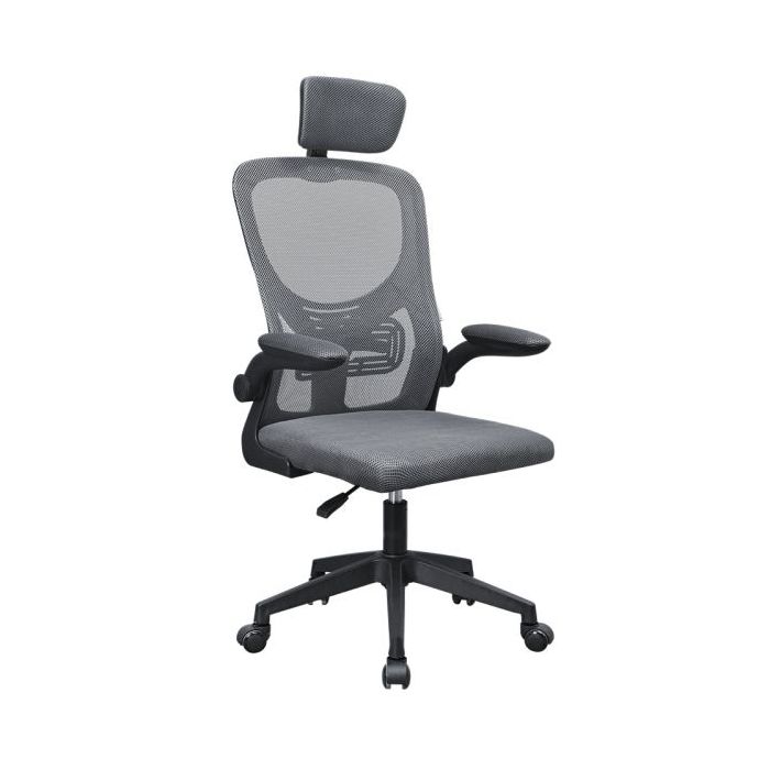 Mars Gaming MGC-ERGOPLUS Silla de Oficina Ergonomica - Reposacabezas, Soporte Lumbar y Reposabrazos Ajustable - Malla Transpirable - Asiento de Espuma - 600x620x1250mm - Color Gris y Negro