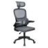 Mars Gaming MGC-ERGOPRO Silla de Oficina Ergonomica - Reposacabezas, Soporte Lumbar y Reposabrazos Ajustable - Malla Transpirable - Asiento de Espuma - 600x610x1300mm - Color Gris y Negro