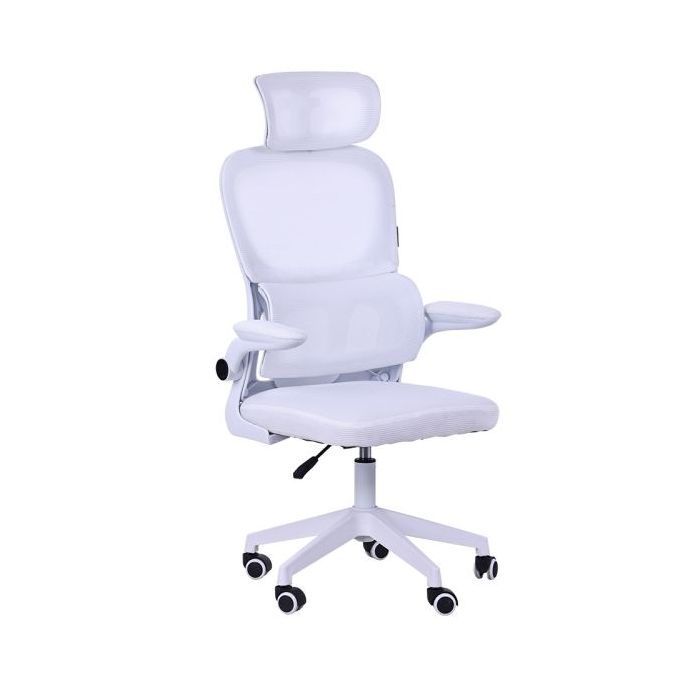 Mars Gaming MGC-ERGOPRO Silla de Oficina Ergonomica - Reposacabezas, Soporte Lumbar y Reposabrazos Ajustable - Malla Transpirable - Asiento de Espuma - 600x610x1300mm - Color Blanco