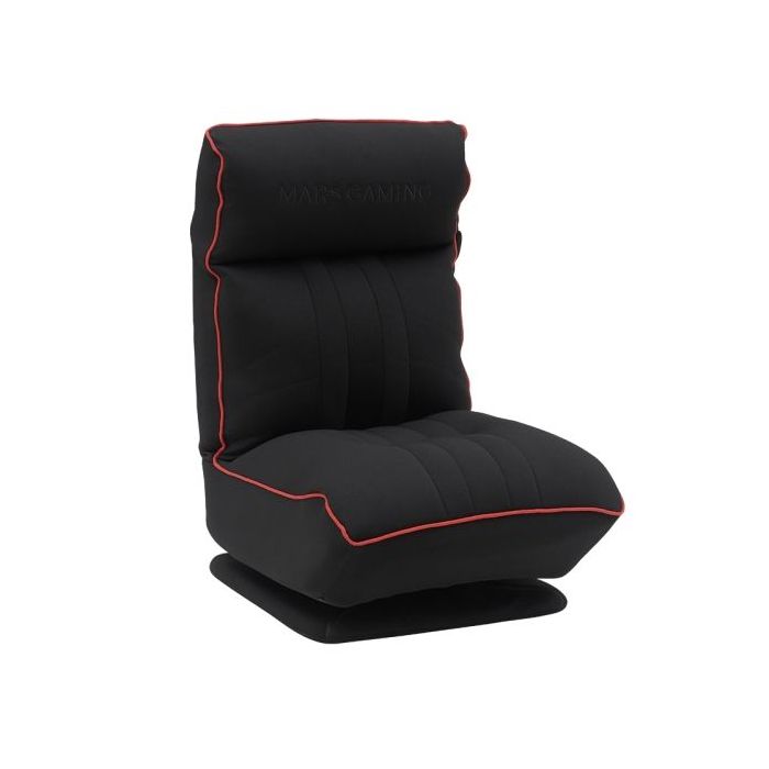 Mars Gaming MGC-THRONE Sofa Gaming de Espuma de Alta Densidad - Base con Rotacion 360º - Respaldo y Reposacabezas Ajustables - Plegable - Tejido Transpirable - Color Negro y Rojo