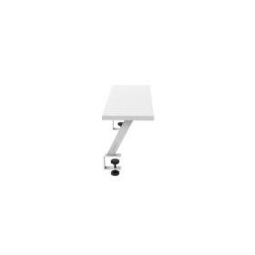 Mars Gaming MGDS Soporte Elevador de Monitor - Instalacion Rapida - Mesas hasta 33mm de Grosor - Maximo 10Kg - 60x20cm - Acabado en Fibra de Carbono - Color Blanco