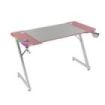 Mars Gaming MGD-X120RGB Mesa Gaming - Iluminacion ARGB con Mando - Soportes Auriculares y Bebidas - Alfombrilla XXL - Estructura Acero - 120x60x1.5cm - Acabado en Fibra de Carbono - Color Blanco y Rosa