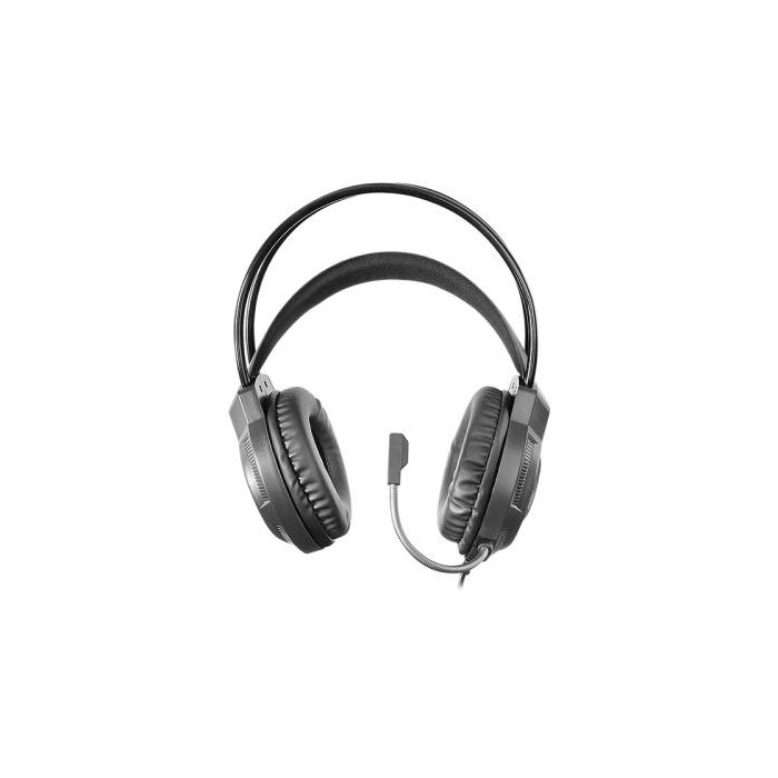 Mars Gaming MH124 Auriculares Gaming - Cable de 180cm - Control de Volumen - Microfono Flexible Integrado - Iluminacion FRGB - Color Negro