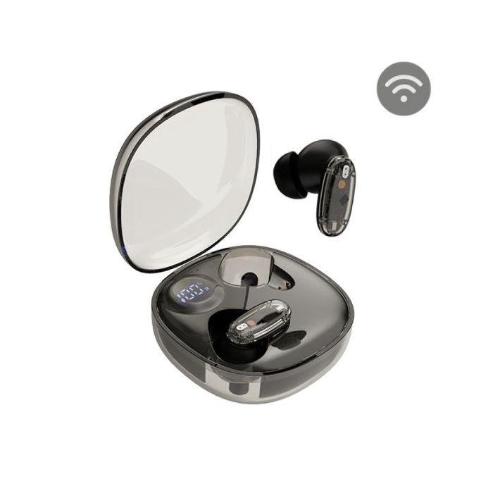 Mars Gaming MHIB2 Auriculares Bluetooth 5.4 - Microfono Integrado - Autonomia hasta 7h - Indicador LED - Semitransparente - 60x60x30mm - Color Negro
