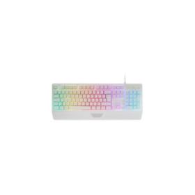 Mars Gaming MK124 Teclado Completo Hibrido H-Mech - Almohadilla Integrada - Disposicion Portuguesa QWERTY PT - Iluminacion FRGB - 450x181x36mm - Color Blanco