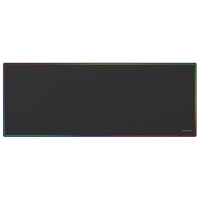 Mars Gaming MMP224 Alfombrilla Extragrande - Base Antideslizante - Superficie Nanotextil Flexible - 880x330x3mm - Color Negro