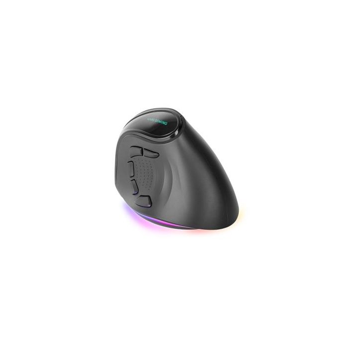 Mars Gaming MM-SK Raton Gaming Inalambrico Vertical para Diestros - Sensor 8400dpi - Bluetooth 5.1 - RF 2.4Ghz - Switches HUANO - Iluminacion RGB - 109x73x76mm - Color Negro