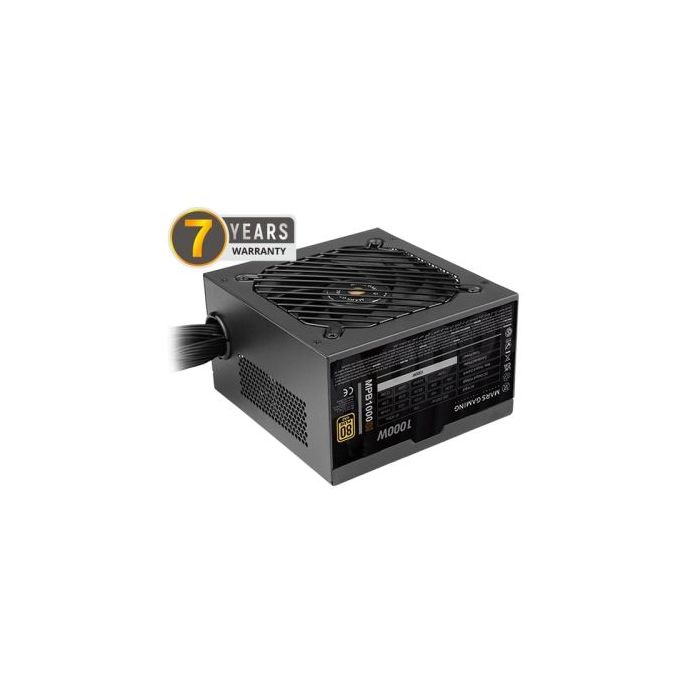 Mars Gaming MPB1000SI Fuente de Alimentacion ATX de 1000W - 80 Plus Gold - Ventilador de 12cm - 14dB - 150x145x85mm - Color Negro