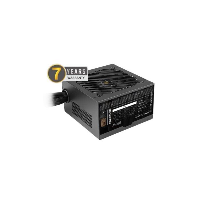 Mars Gaming MPB850SI Fuente de Alimentacion ATX de 850W - 80 Plus Bronze - Ventilador de 12cm - 12dB - 150x145x85mm - Color Negro