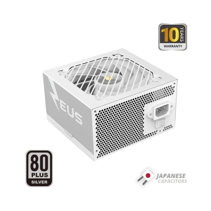 Mars Gaming MPZE750SI Fuente de Alimentacion ATX de 750W - 80 Plus Silver - Ventilador de 12cm - 14dB - 150x145x85mm - Color Blanco