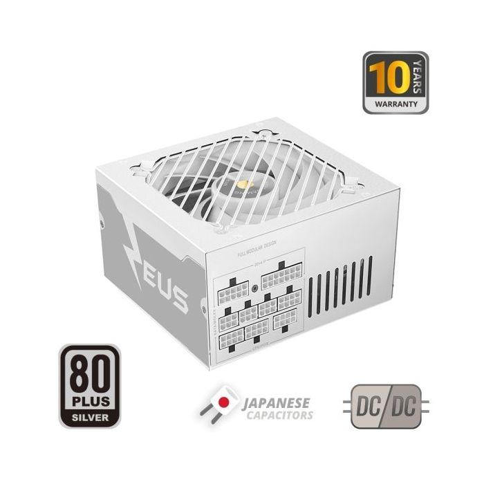 Mars Gaming MPZE750SIM Fuente de Alimentacion ATX de 750W - 80 Plus Silver - Modular - 14dB - 150x160x85mm - Color Blanco