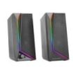 Mars Gaming MS72 Altavoces Gaming de 15W - Luces RGB - Jack 3.5mm - Procesador de Sonido DSP - 178x79x110mm - Color Negro