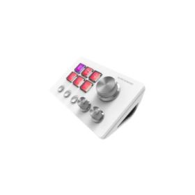 Mars Gaming MSD-TWO Dispositivo de Control para Retransmisiones/Streaming, Trabajo, Gaming - 6 Teclas LCD y 3 Botones - 3 Ruedas Multifuncionales - Software Personalizable - 132x81x61mm - Color Blanco
