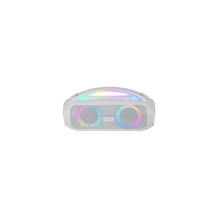 Mars Gaming MS-PULSE Altavoz Bluetooth de 50W - Luces RGB - Bateria de 5000mAh - Microfono Integrado - Color Blanco