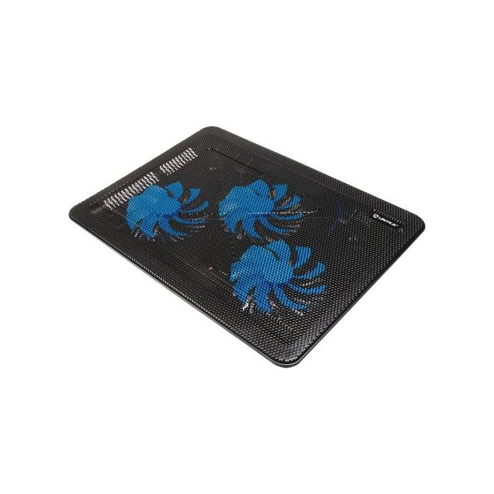 Unykach Candy C300 Base de Refrigeracion - 3 Ventiladores LED Azul - Altura Ajustable - Estructura Resistente - 2 Puertos USB - Color Negro