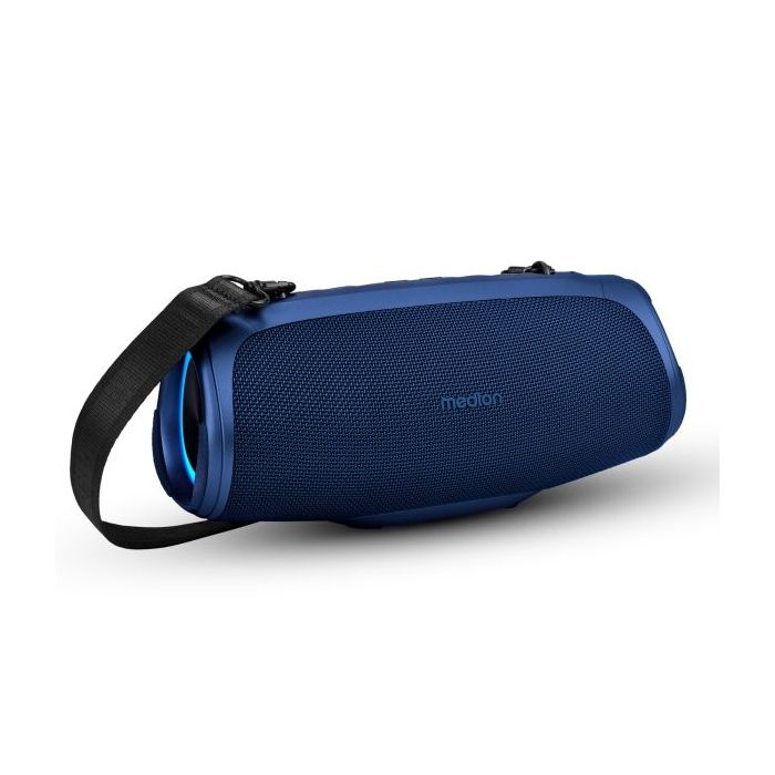 Medion Life P61746 M Altavoz 30W - Bluetooth 5.3 - Modo Broadcast - Resistente al Agua - Hasta 42 Horas de Autonomia - Iluminacion RGB - Color Azul