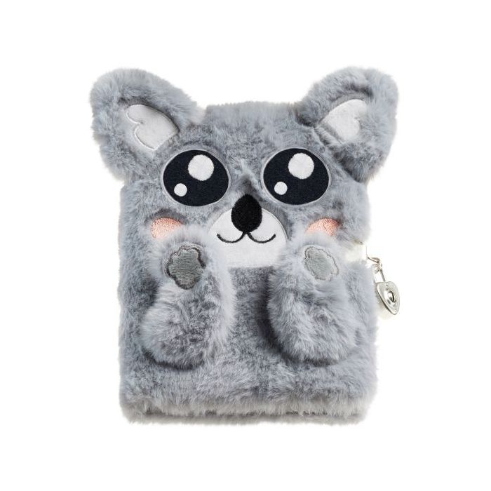 Miquel Rius Back2Fun Diario Secreto Peluche Koala - 80 Hojas Rayadas de Papel 80gr - Cierre con Llave