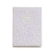 Miquel Rius Back2Fun Cuaderno Encolado con Cubierta de Purpurina Blanco y Patch de Silicona - 96 Hojas Punteadas de Papel 100 g/m2