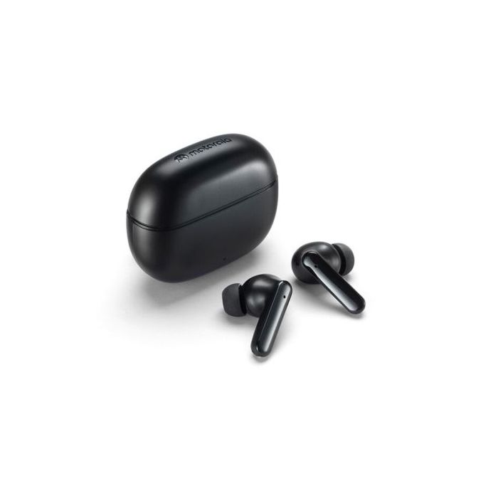 Motorola Moto Buds 125 Auriculares True Wireless - Microfonos Dual ENC - Hasta 17 Horas Autonomia - IPX5 - Color Negro