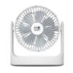 Muvip Ventilador de Sobremesa Portatil 5.5W 18cm de Diametro - 3 Velocidades - Angulo Ajustable hasta 360º - Autonomia hasta 15h - Color Blanco