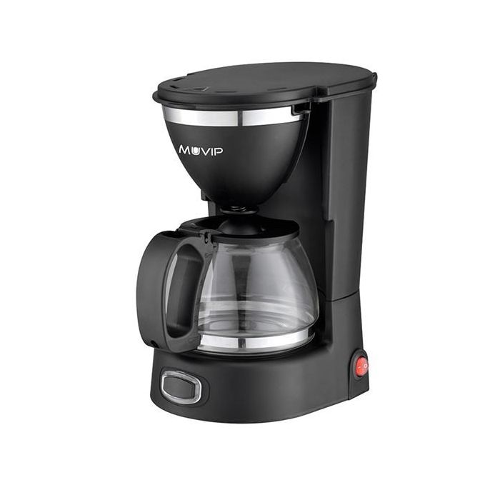 Muvip Cafetera de Goteo - Eléctrica - 650W - Funcion antigoteo - Filtro Permanente Abatible - Indicador Nivel de Agua - Contenedor transparente - Capacidad para 6 Tazas
